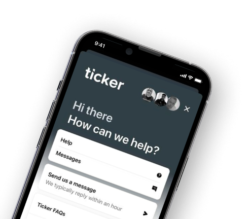 Chat in the Ticker app