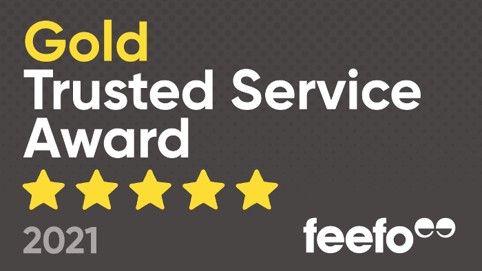 Ticker - Feefo Gold Trusted Service Award 2021