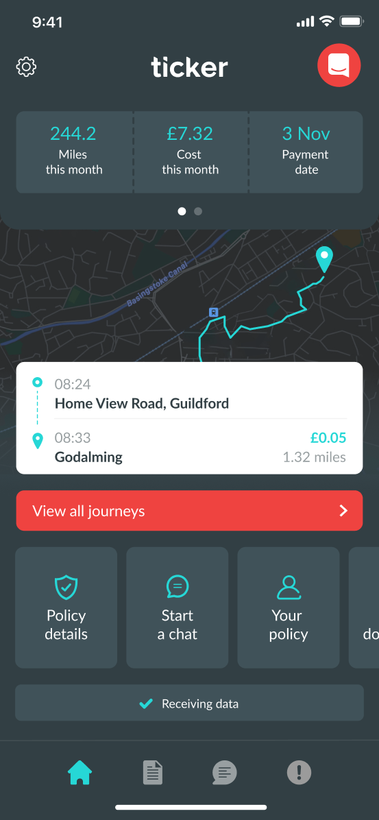 Ticker app - policy page